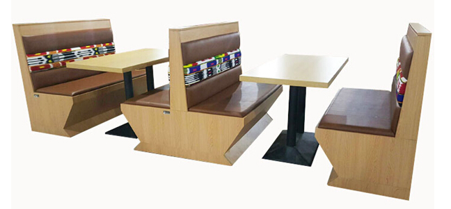 新疆阿不旦餐饮，库尔勒市(柏香苑店) 卡座沙发桌椅由广州达芬家具定做